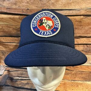 Texas Conservation Corps TCC Trucker Hat Cap Adjustable Snapback Patch Foam Rope